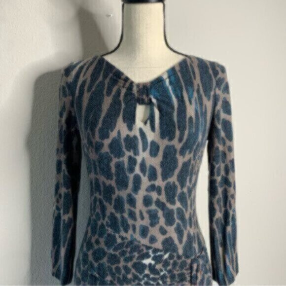 Cache Cheetah Print Fitted Midi Dress - Picture 7 of 15